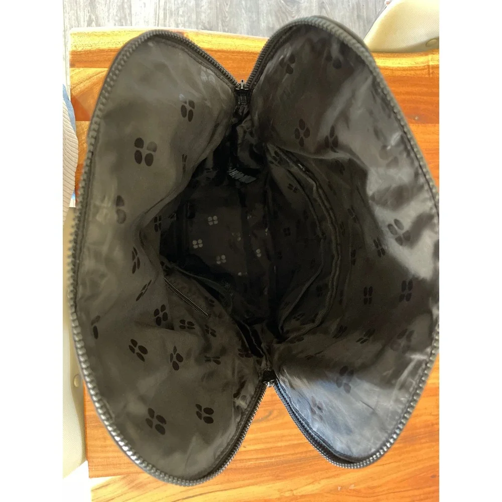 Sweaty Betty All Sport‎ Backpack Black Scuba Gym Commuter Bag Fold Over Zip